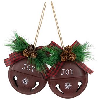 Northlight 2 pc 5-Inch Jingle Bell "Joy" Christmas Ornament Set