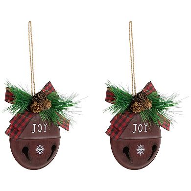 Northlight 2-pc. 5-Inch Jingle Bell "Joy" Christmas Ornament Set