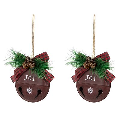 Northlight 2-pc. 5-Inch Jingle Bell "Joy" Christmas Ornament Set