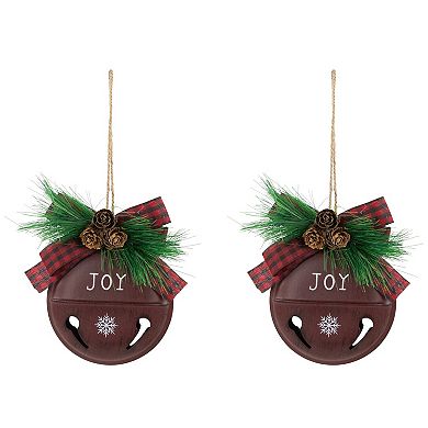 Northlight 2-pc. 5-Inch Jingle Bell "Joy" Christmas Ornament Set