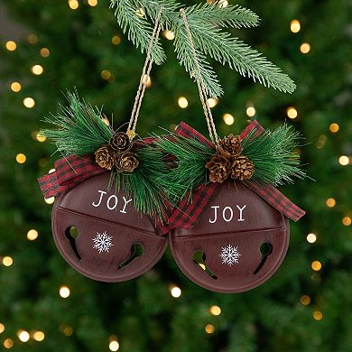 Northlight 2-pc. 5-Inch Jingle Bell "Joy" Christmas Ornament Set