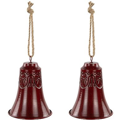 Northlight 2-pc. 6-Inch Embossed Christmas Bell Christmas Ornament Set