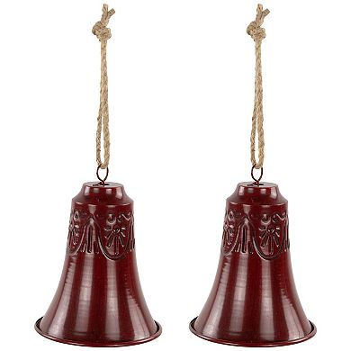 Northlight 2-pc. 6-Inch Embossed Christmas Bell Christmas Ornament Set