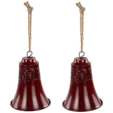 Northlight 2-pc. 6-Inch Embossed Christmas Bell Christmas Ornament Set