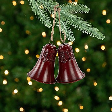 Northlight 2-pc. 6-Inch Embossed Christmas Bell Christmas Ornament Set