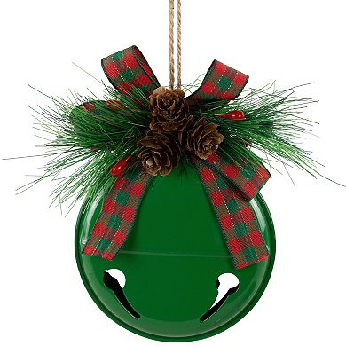 Northlight 2-pc. 5-Inch Jingle Bells with Pinecone Bows Christmas Ornament Set