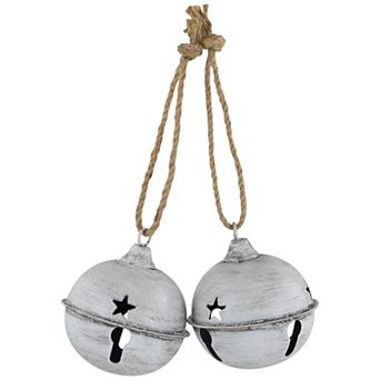 Northlight 2 pc Antiqued Christmas Jingle Bell Christmas Ornament Set