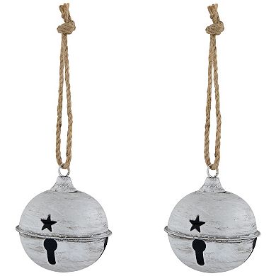 Northlight 2-pc. Antiqued Christmas Jingle Bell Christmas Ornament Set