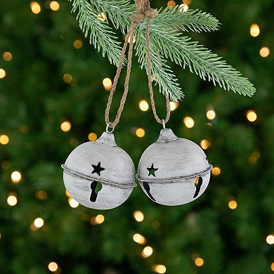 Northlight 2-pc. Antiqued Christmas Jingle Bell Christmas Ornament Set