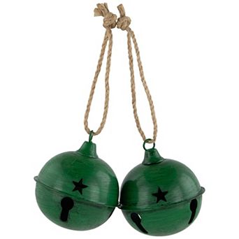Northlight 2 pc Antiqued Christmas Jingle Bells Christmas Ornament Set