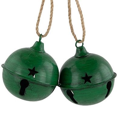 Northlight 2-pc. Antiqued Christmas Jingle Bells Christmas Ornament Set