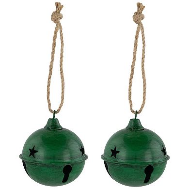 Northlight 2-pc. Antiqued Christmas Jingle Bells Christmas Ornament Set