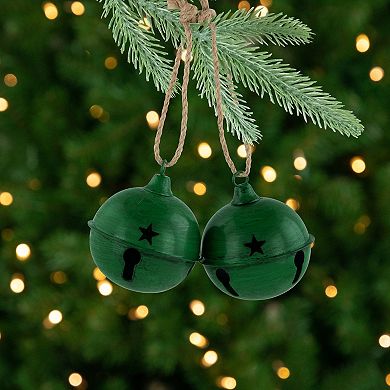 Northlight 2-pc. Antiqued Christmas Jingle Bells Christmas Ornament Set