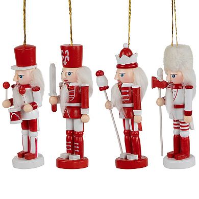 Northlight Set of 4 Nutcracker Soldiers Wooden Christmas Ornaments