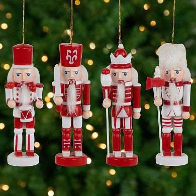 Northlight Set of 4 Nutcracker Soldiers Wooden Christmas Ornaments