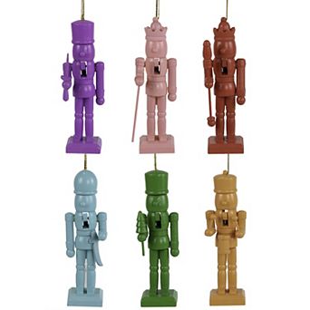 Northlight Set of 6 5-Inch Nutcracker Wooden Christmas Ornaments