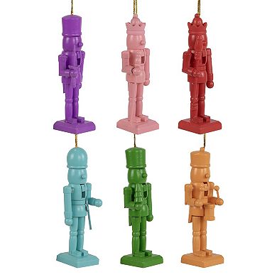 Northlight Set of 6 5-Inch Nutcracker Wooden Christmas Ornaments