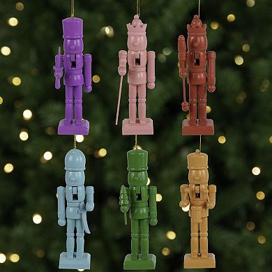 Northlight Set of 6 5-Inch Nutcracker Wooden Christmas Ornaments