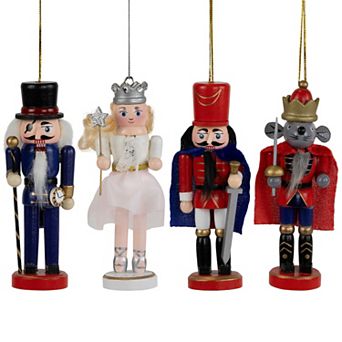 Northlight Set of 4 Nutcracker Suite Character Christmas Ornaments