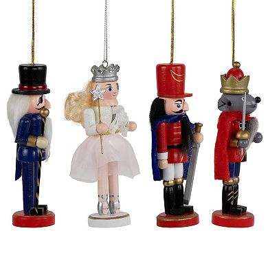 Northlight Set of 4 Nutcracker Suite Character Christmas Ornaments