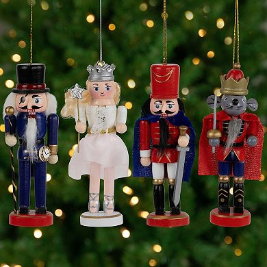 Northlight Set of 4 Nutcracker Suite Character Christmas Ornaments