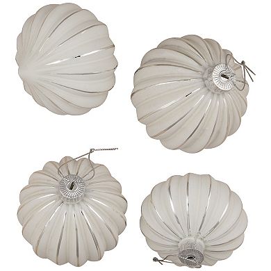 Northlight 4-pk. Striped Ball & Onion Glass Christmas Ornaments