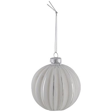 Northlight 4-pk. Striped Ball & Onion Glass Christmas Ornaments