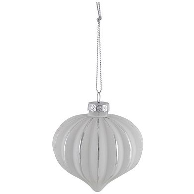 Northlight 4-pk. Striped Ball & Onion Glass Christmas Ornaments