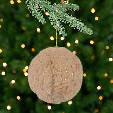 Northlight Set of 4 Plush Polka-Dotted Christmas Ornaments