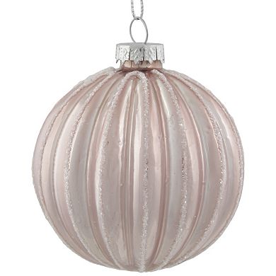 Northlight 4-pk. Shiny Glittered Geometric Glass Ball Christmas Ornaments