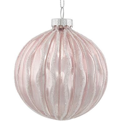 Northlight 4-pk. Shiny Glittered Geometric Glass Ball Christmas Ornaments