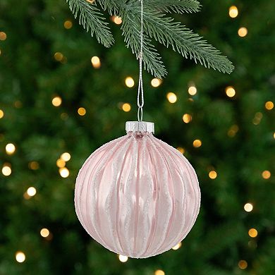 Northlight 4-pk. Shiny Glittered Geometric Glass Ball Christmas Ornaments