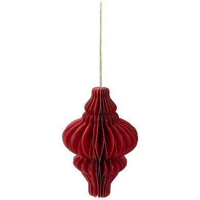 Northlight Set of 4 Foldable Honeycomb Paper Christmas Ornaments