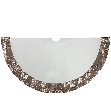 Northlight 48-Inch Reversible Sequin Trim Christmas Tree Skirt