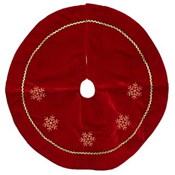 Northlight 24-Inch Snowflakes Christmas Tree Skirt