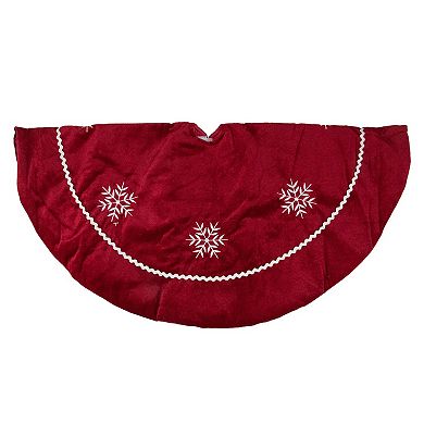 Northlight 24-Inch Snowflakes Christmas Tree Skirt