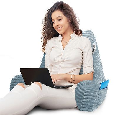 Nestl Reading Pillow for Bed Adult with Fleece Blanket