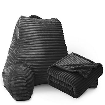 Nestl Reading Pillow for Bed Adult with Fleece Blanket