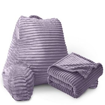 Nestl Reading Pillow for Bed Adult with Fleece Blanket