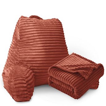 Nestl Reading Pillow for Bed Adult with Fleece Blanket