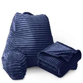 Nestl Reading Pillow for Bed Adult with Fleece Blanket