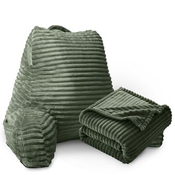 Nestl Reading Pillow for Bed Adult with Fleece Blanket