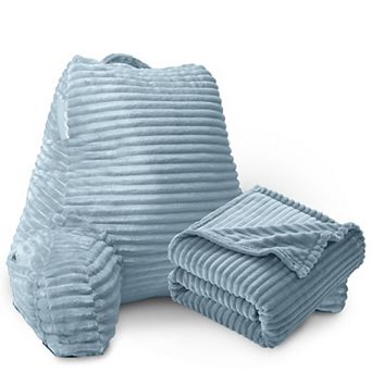 Nestl Reading Pillow for Bed Adult with Fleece Blanket