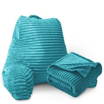 Nestl Reading Pillow for Bed Adult with Fleece Blanket