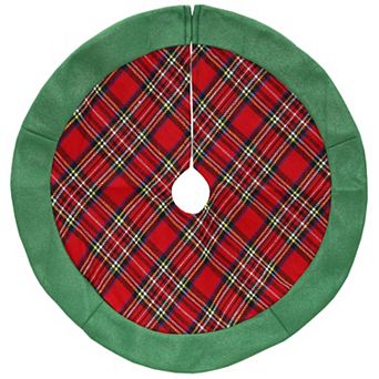 Northlight 24-Inch Tartan Christmas Tree Skirt