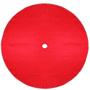 Northlight 48-Inch Red & White Shell Reversible Christmas Tree Skirt