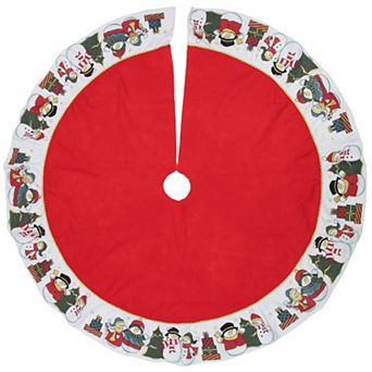 Northlight 48-Inch Jolly Snowman Christmas Tree Skirt