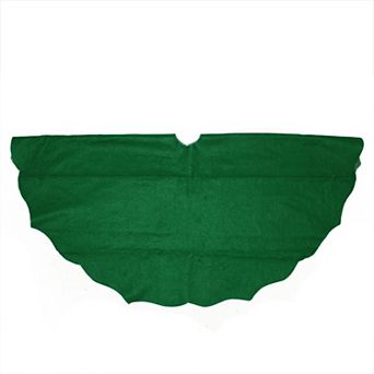 Northlight 38-Inch Scalloped Edge Round Christmas Tree Skirt