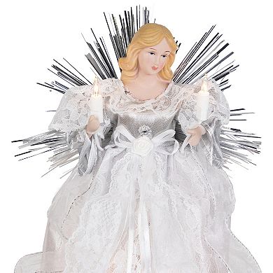 Northlight Light-Up Angel with Candle Christmas Tree Topper
