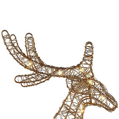 Northlight LED Gold Finish Reindeer Christmas Tree Topper